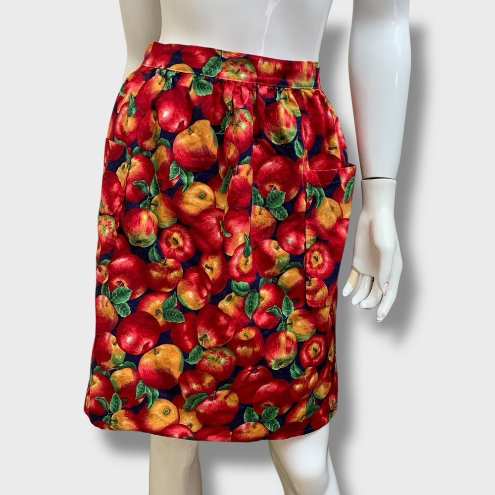 Half Apron Apple Red‎ Grannycore Teacher Cottagecore